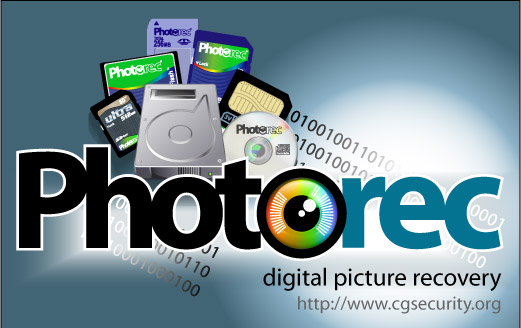 PhotoRec主界面