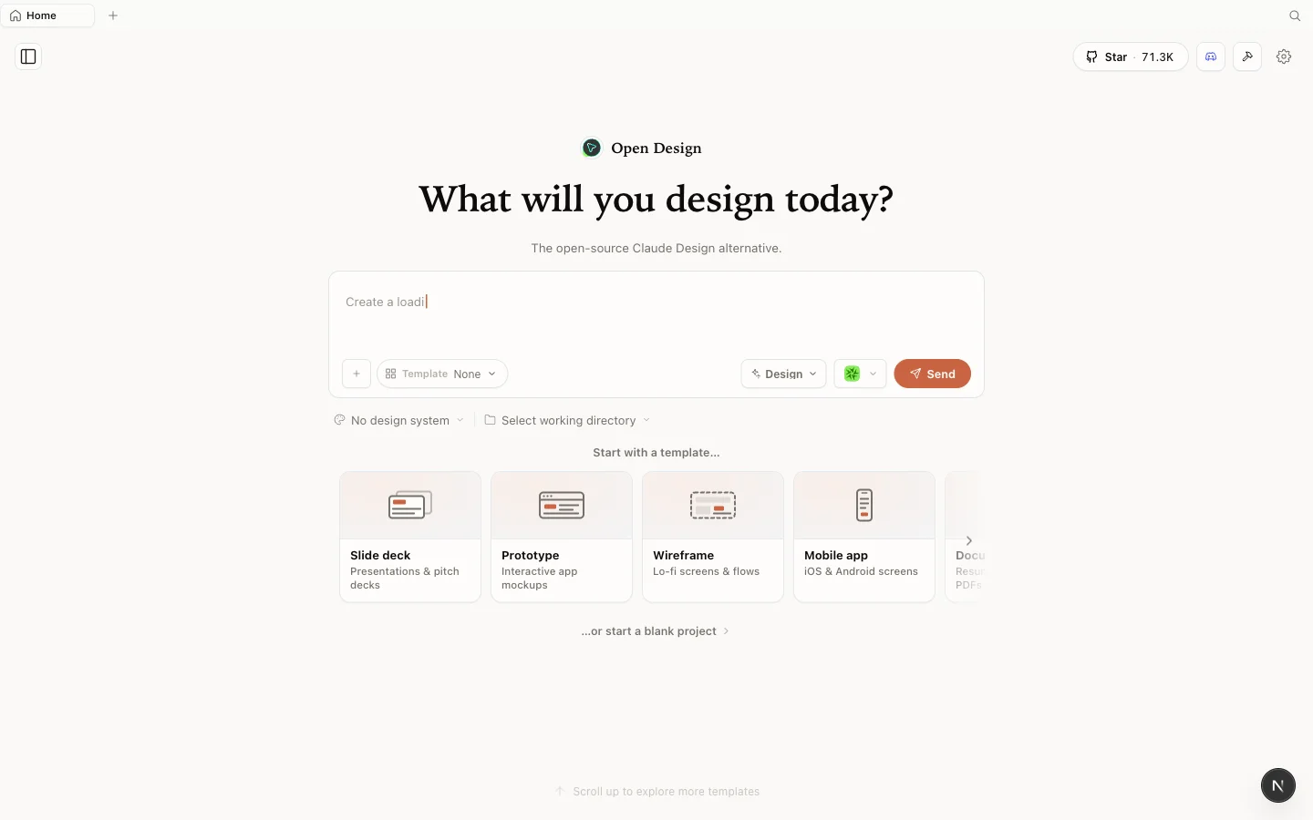 Open Design 着陆页设计